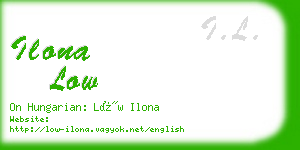 ilona low business card